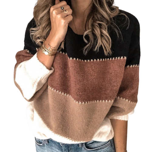 Hélène - El Jersey de Rayas de Punto Suave