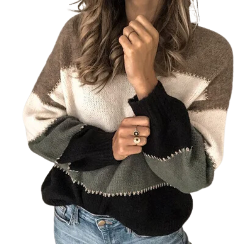 Hélène - El Jersey de Rayas de Punto Suave
