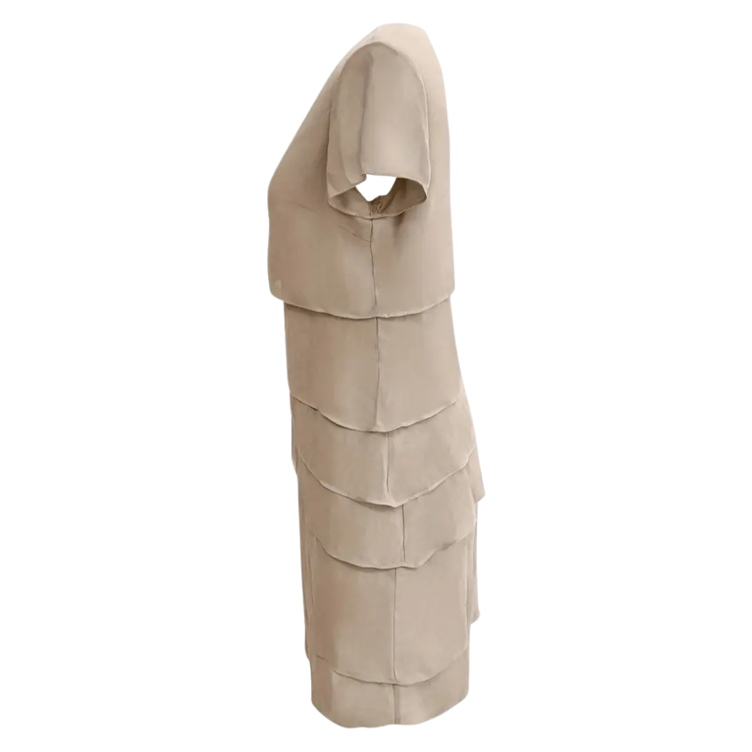 Kiara - El Vestido Plisado de Gasa de Seda