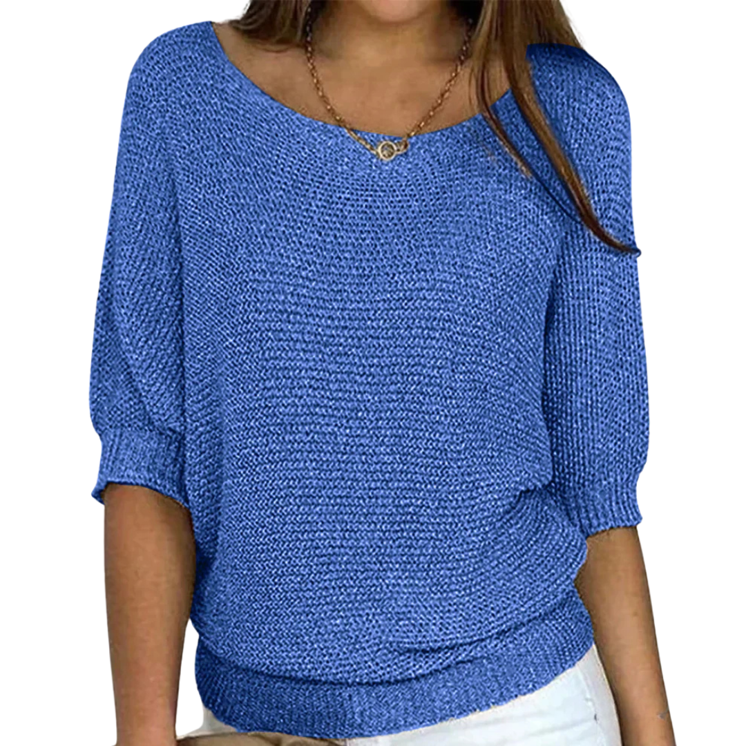 Luigia - El Elegante Jersey de Punto Trenzado