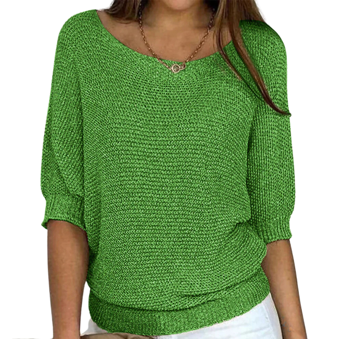 Luigia - El Elegante Jersey de Punto Trenzado