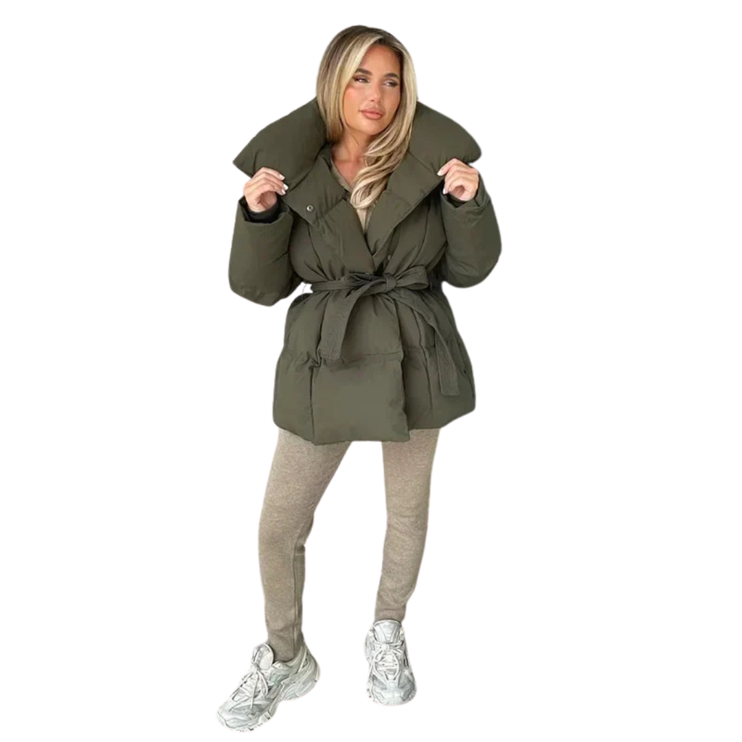 Mara - La Elegante Chaqueta de Plumas