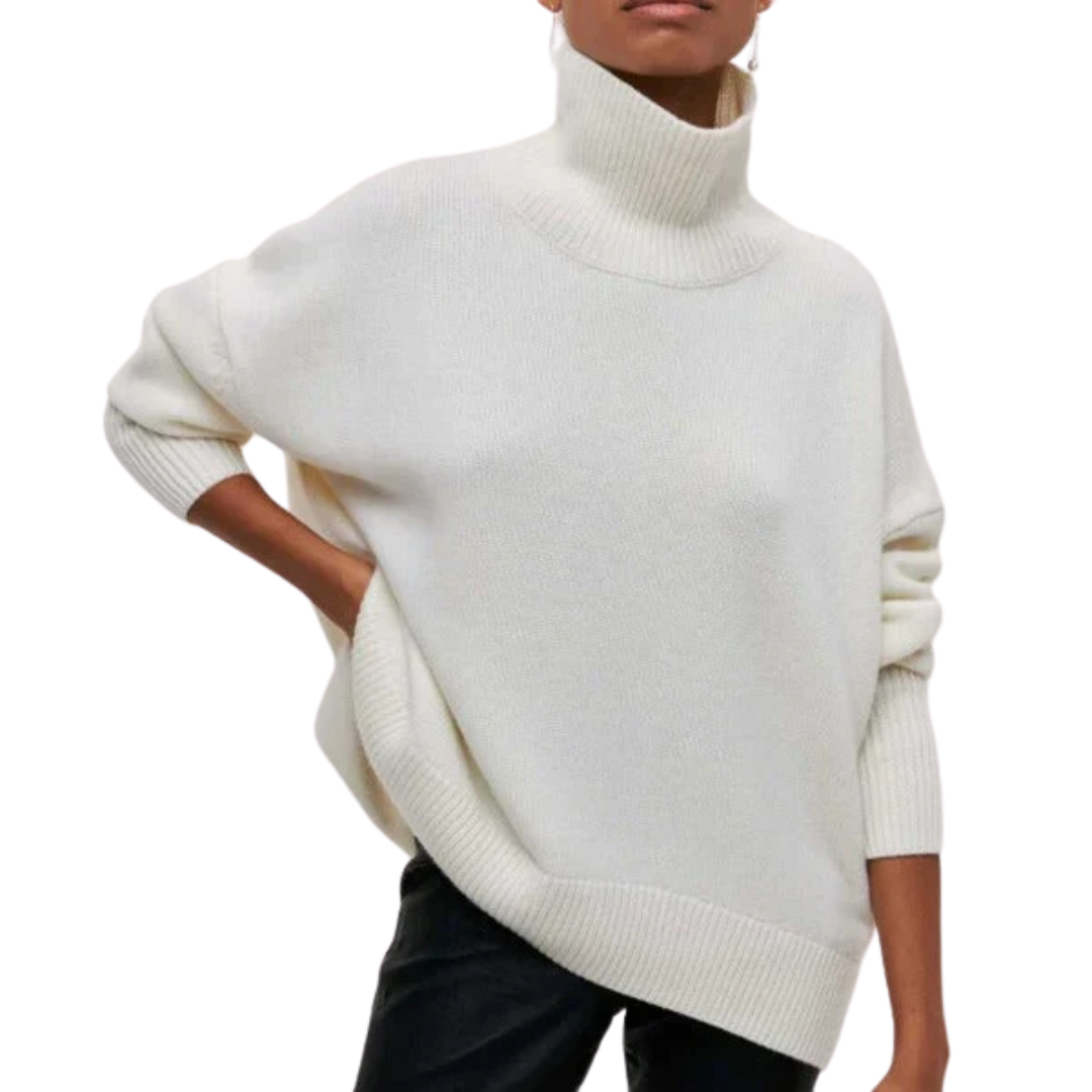 Olivia - El Jersey Oversize con Cuello Vuelto