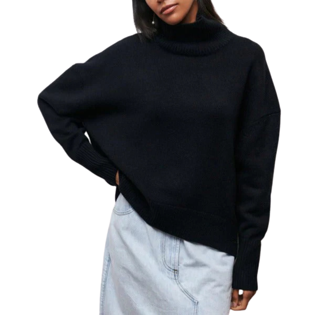 Olivia - El Jersey Oversize con Cuello Vuelto