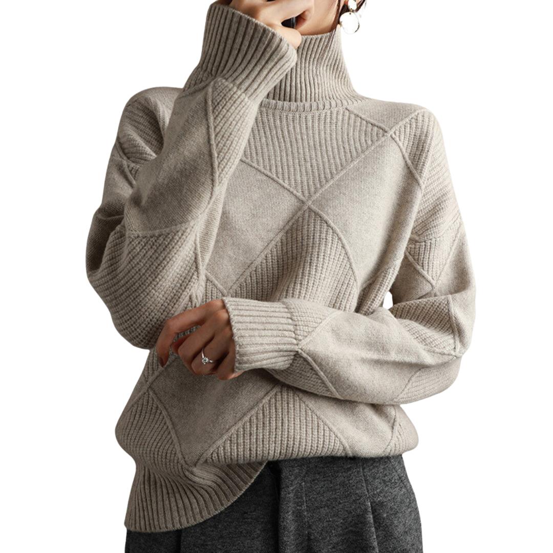 Adelia - El Chic Jersey de Cuello Alto