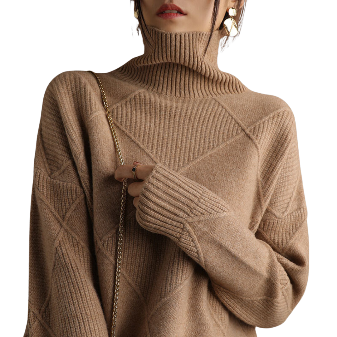 Adelia - El Chic Jersey de Cuello Alto