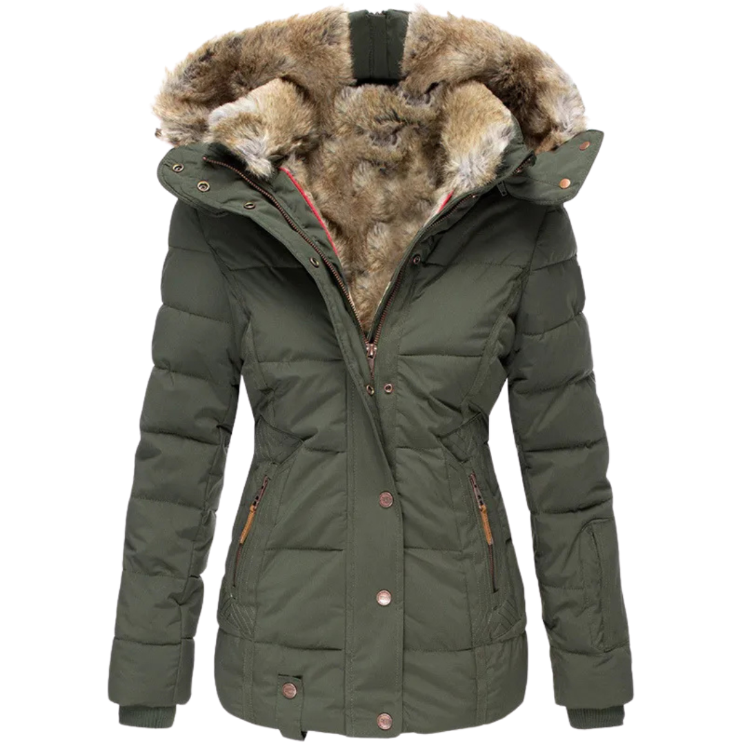 Eva - La Chaqueta de Plumón de Invierno con Capucha
