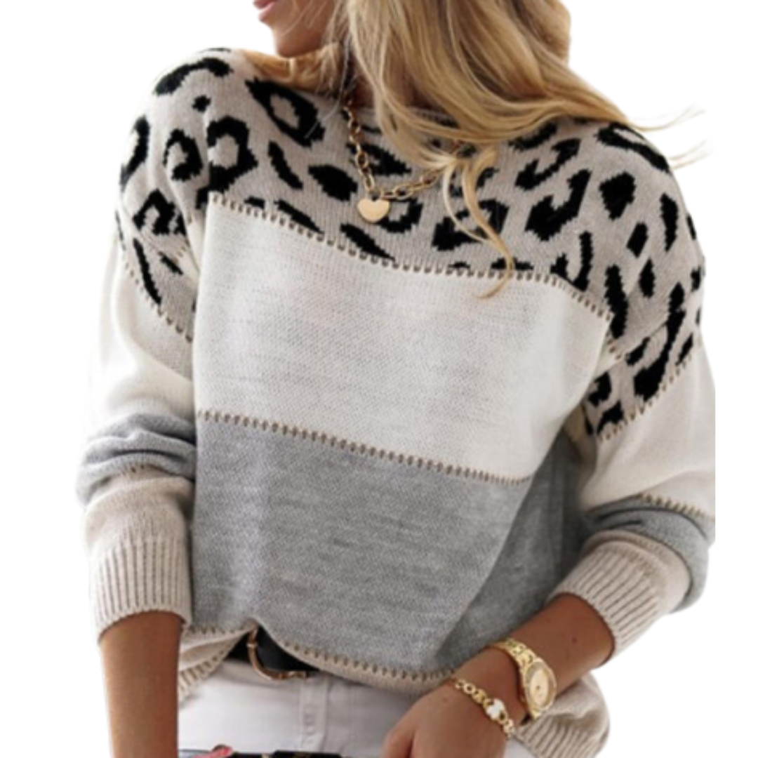 Lela - El Suéter de Estampado Leopardo