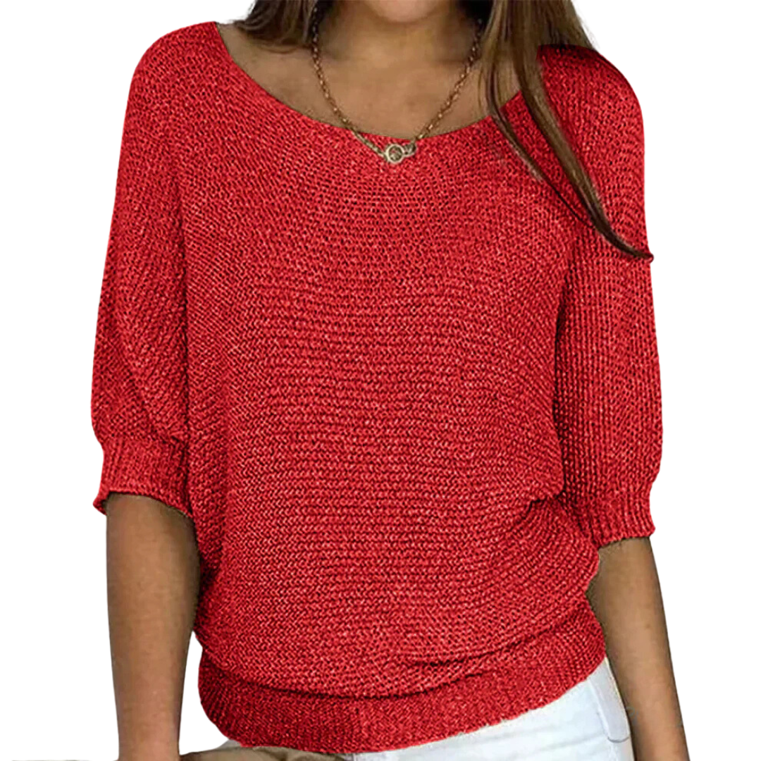 Luigia - El Elegante Jersey de Punto Trenzado
